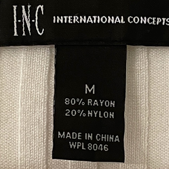 INC Ivory Skinny Ribbed 1/4 zip knit sweater - Picture 5 of 5